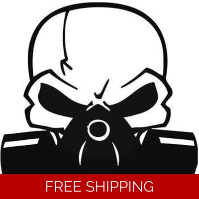 Biohazard Toxic Skull Gas Mask Die Cut Vinyl Decal sticker Biohazard Toxic Skull Gas Mask Die Cut Vinyl Decal sticker